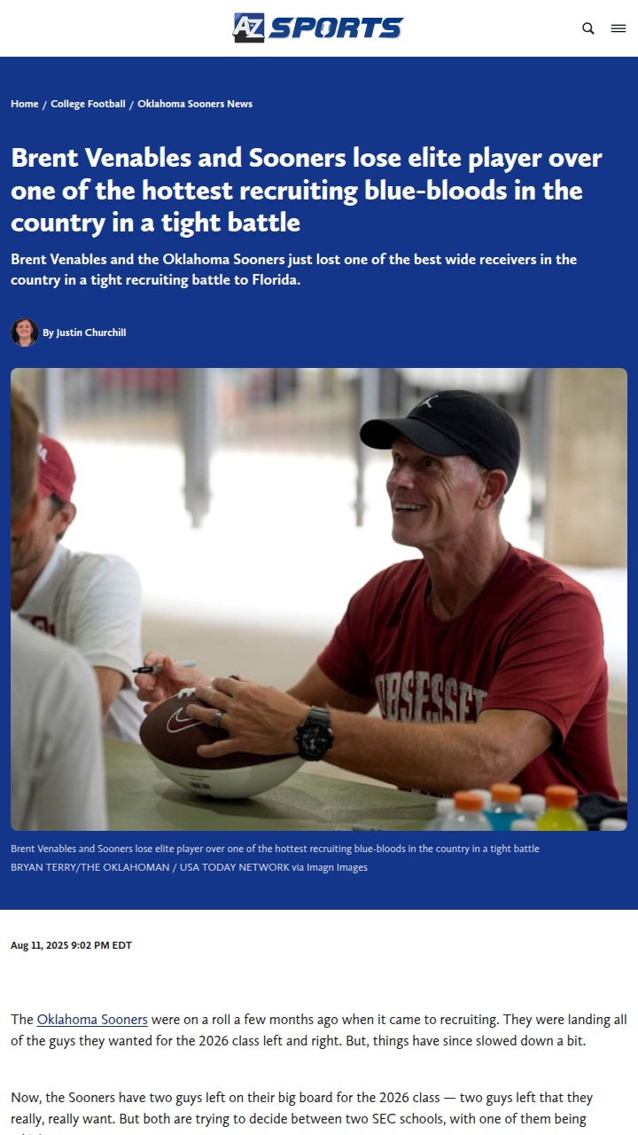 Sooners Miss Out on Groce to Gators