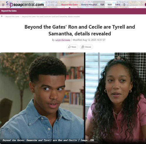 Beyond the Gates: Ron & Cecile = Tyrell & Samantha?! 😱