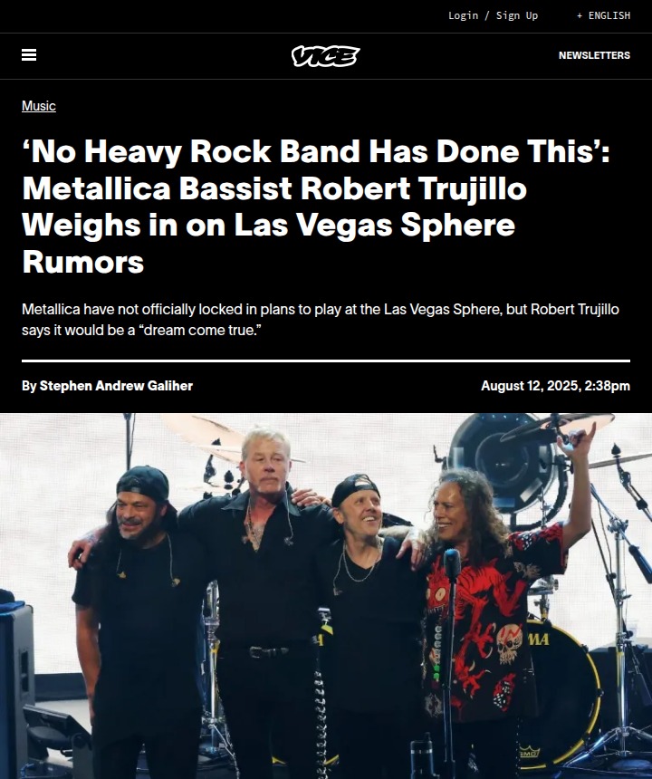 Metallica at the Sphere? Trujillo Spills 👀