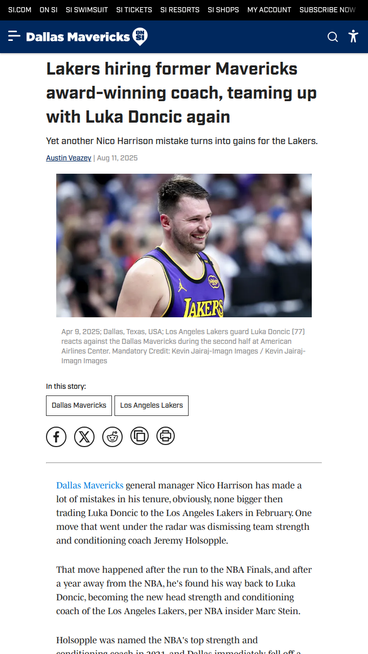Luka & Lakers Reunite with Top Trainer