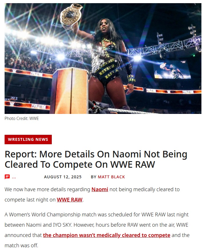 Naomi Sidelined on WWE RAW: What’s Next?