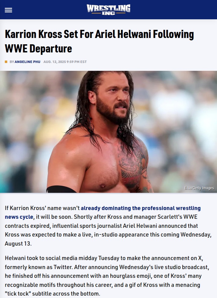 Karrion Kross Breaks Silence Post-WWE