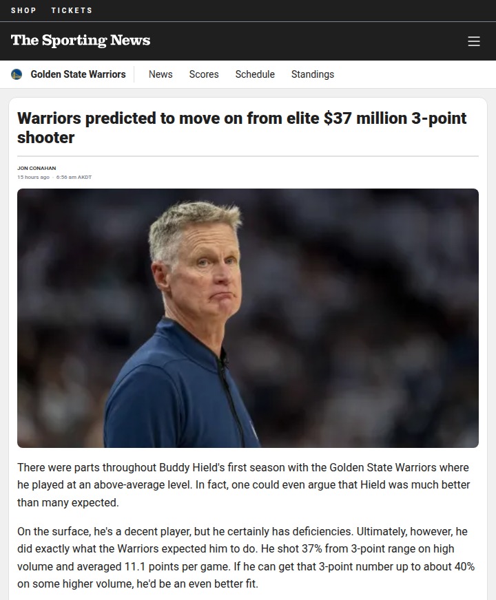 Are the Dubs Really Done with Buddy Buckets?