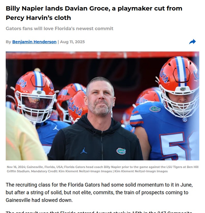 Why Gator fans are buzzing about Davian Groce