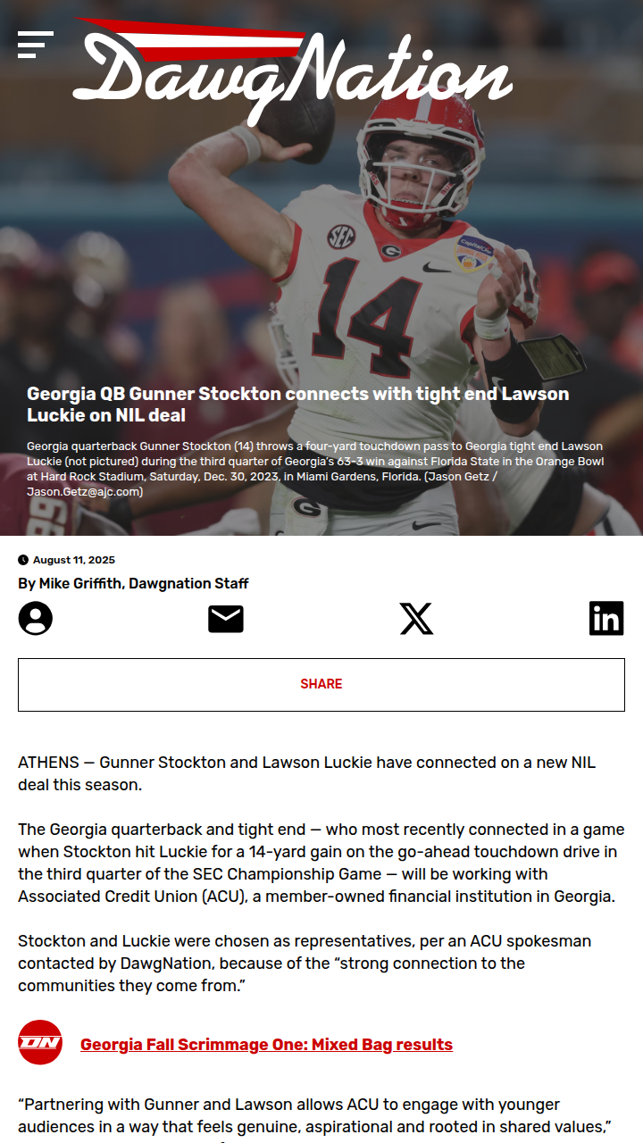 Georgia stars team up for local impact