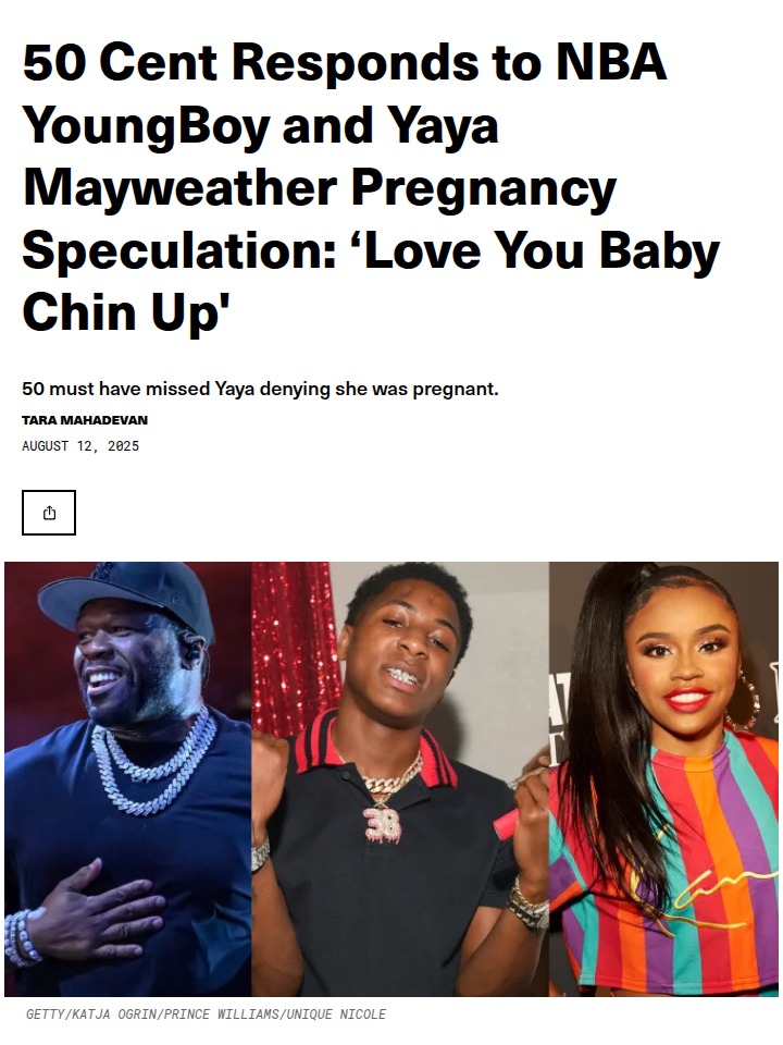 50 Cent Reacts to Yaya & YoungBoy Baby Rumors 👀
