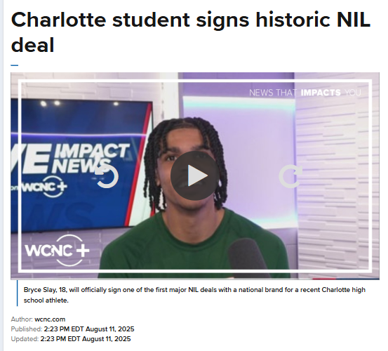 Charlotte teen inks groundbreaking NIL deal