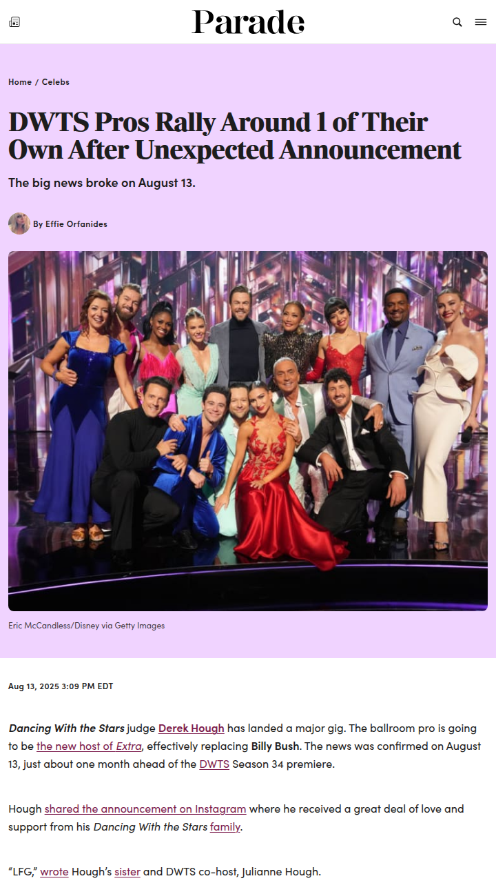 DWTS Pros React to Derek Hough's Big Move! 💃