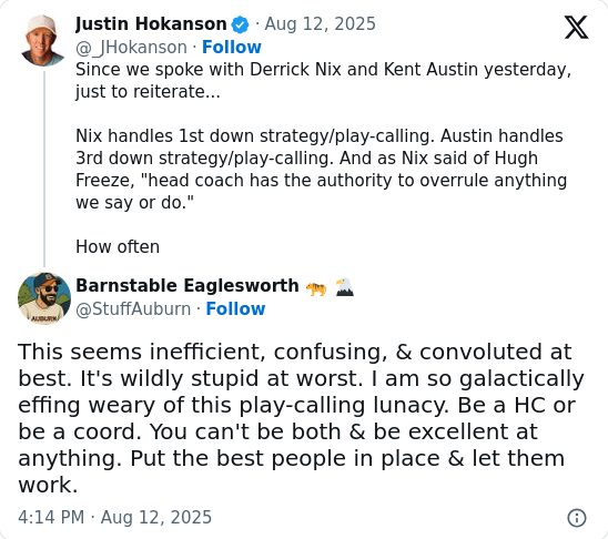 Auburn fans sound off on Freeze’s play-calling