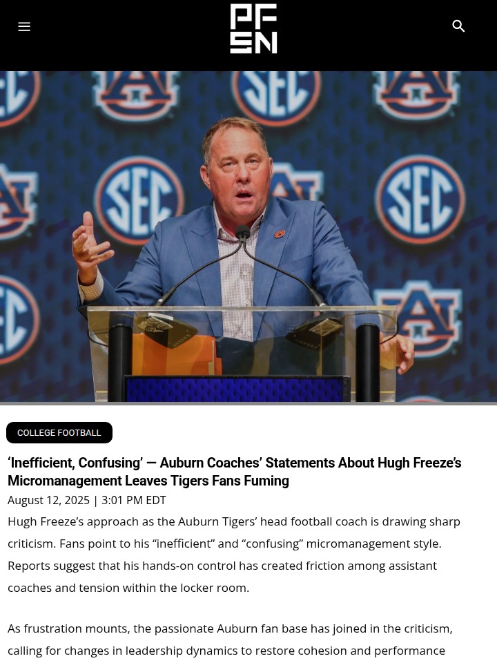 Auburn fans sound off on Freeze’s play-calling