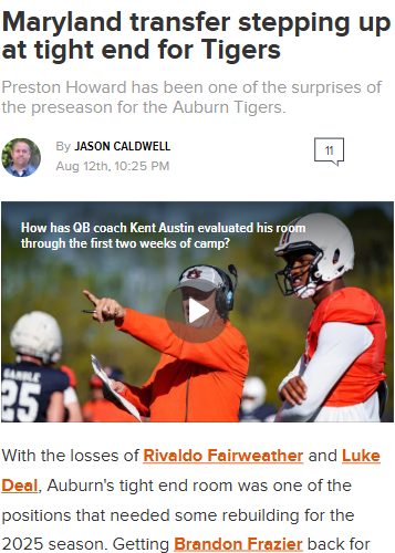 Auburn’s new tight end could be a game changer