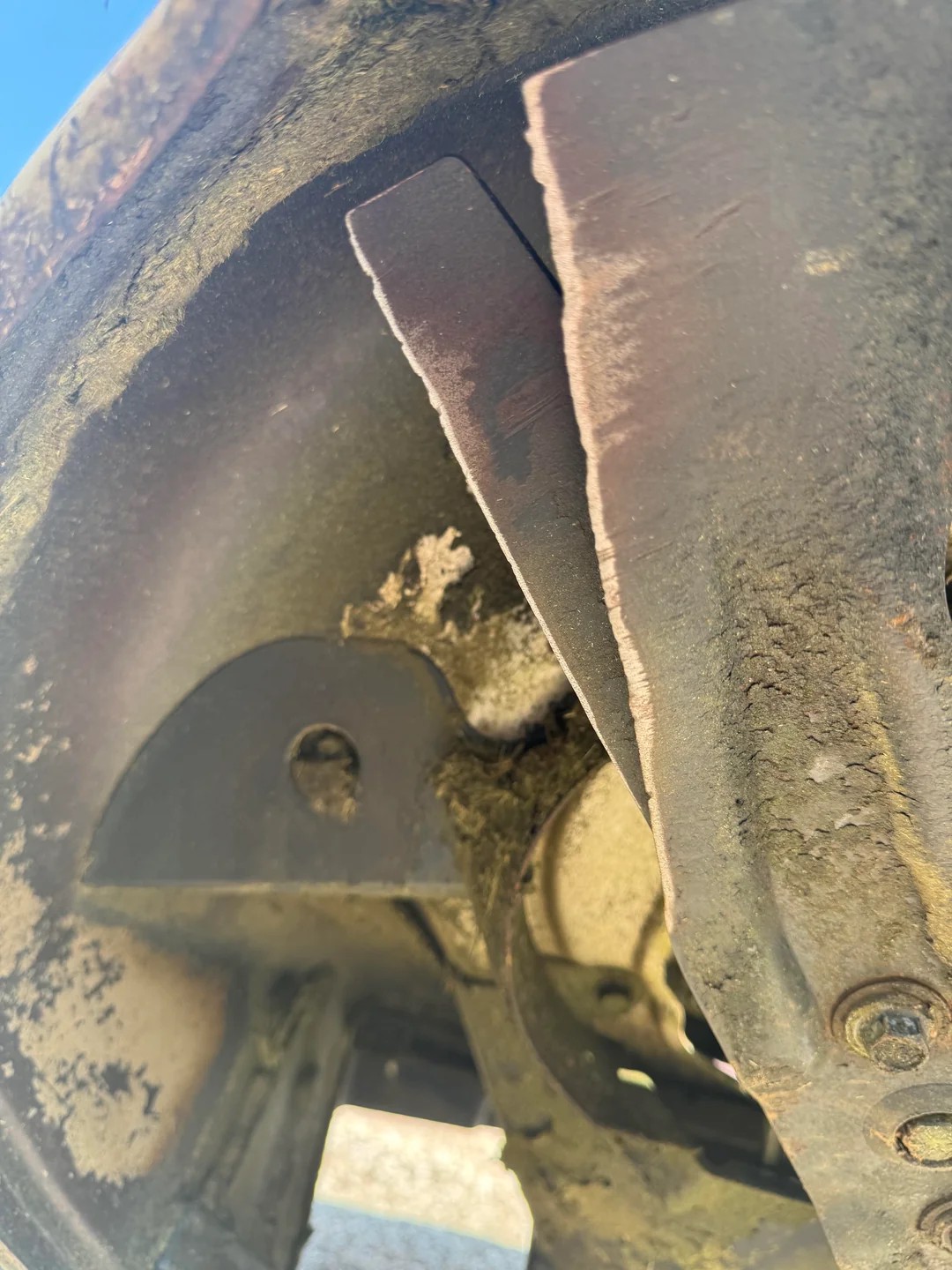Mower shop swears my blades are already sharpened but look at this mess 😤