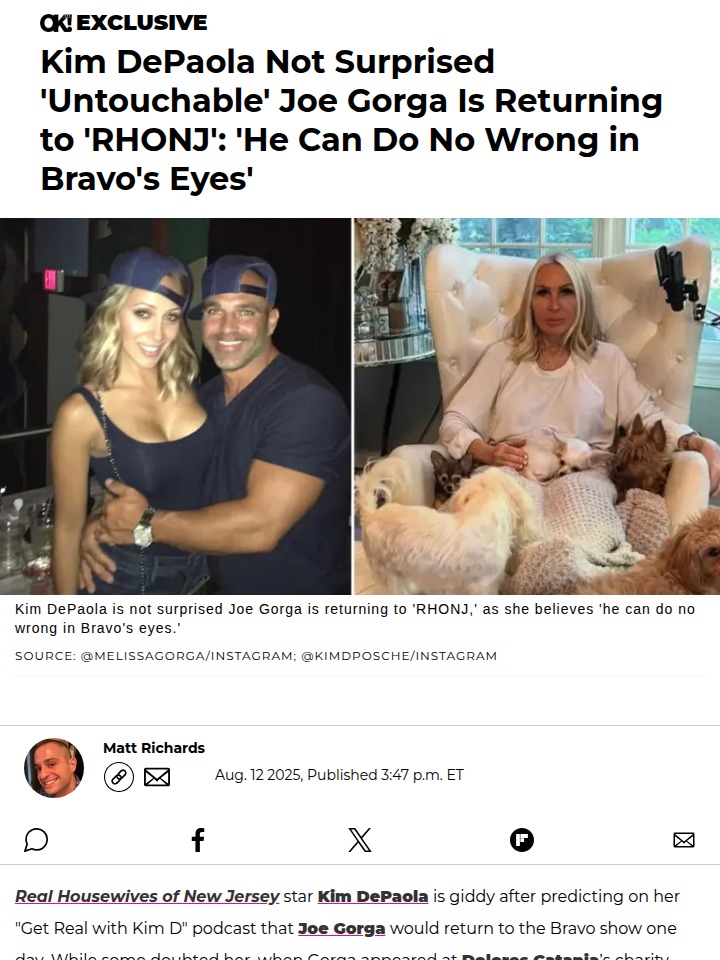 Joe Gorga’s return to RHONJ stirs up Jersey
