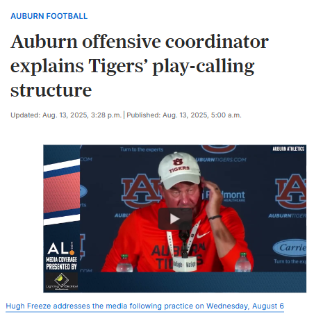 Inside Auburn’s Play-Calling Huddle