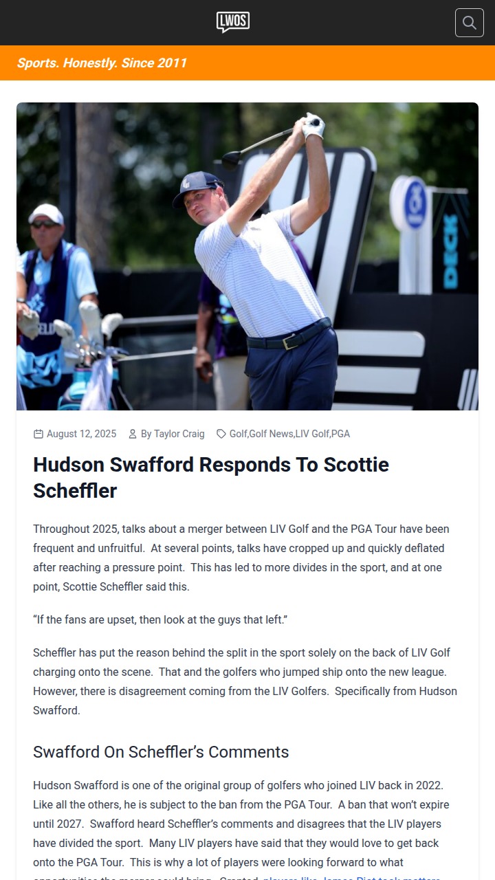 Scheffler vs Swafford: Who’s Really Dividing Golf?