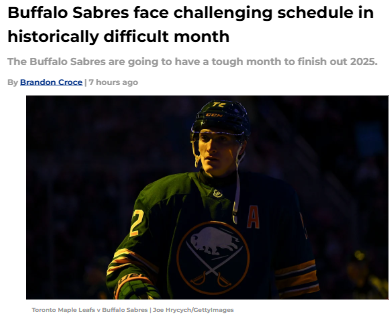 Sabres’ December could make or break the season
