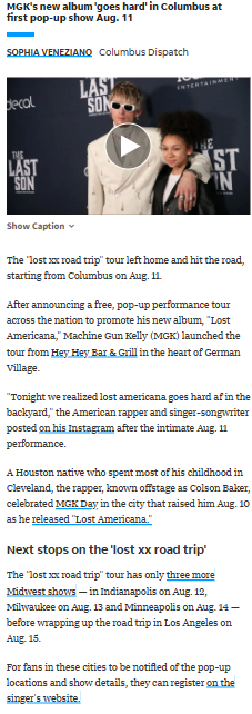 MGK's Columbus Pop-Up: Album Drama? 🎤