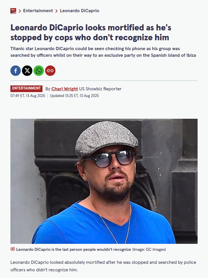 Leo DiCaprio's Ibiza Cop Stop 😳