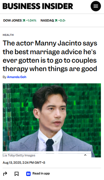 Manny Jacinto’s Surprising Marriage Hack