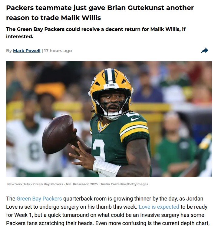 Packers QB shakeup: Should Malik Willis stay or go?