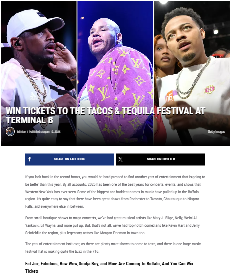 Tacos, Tequila & Fat Joe? Buffalo’s Wildest Fest