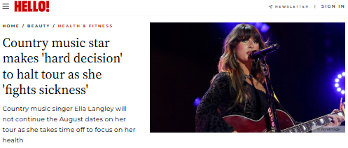 Ella Langley Hits Pause for Health