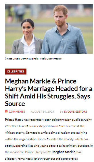 Are Meghan & Harry Headed for Splitsville?