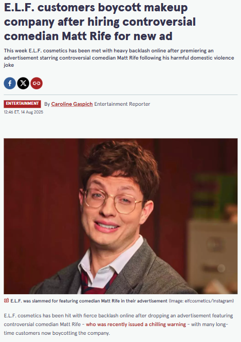 E.L.F. Faces Boycott Over Matt Rife Ad Drama