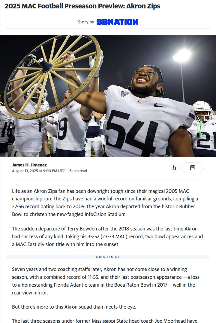 Zips Snap Rivalry Drought vs Kent State!