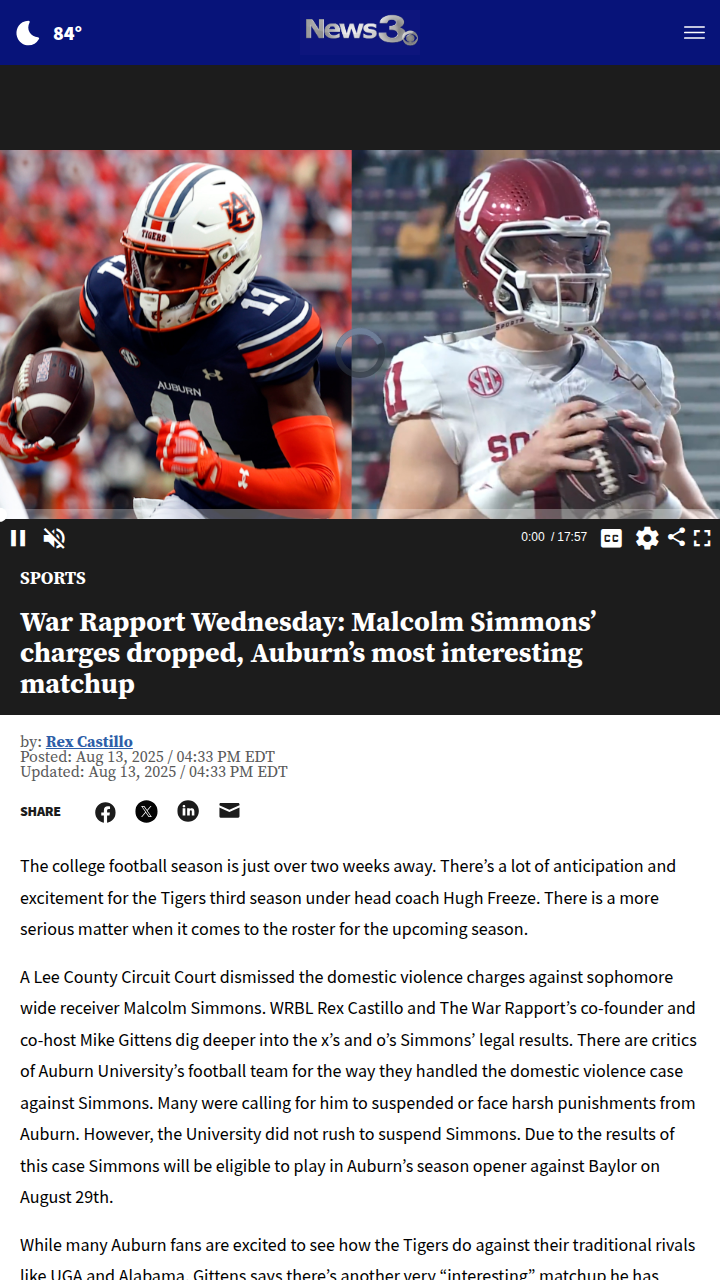 Auburn’s Simmons cleared, Tigers eye Oklahoma clash