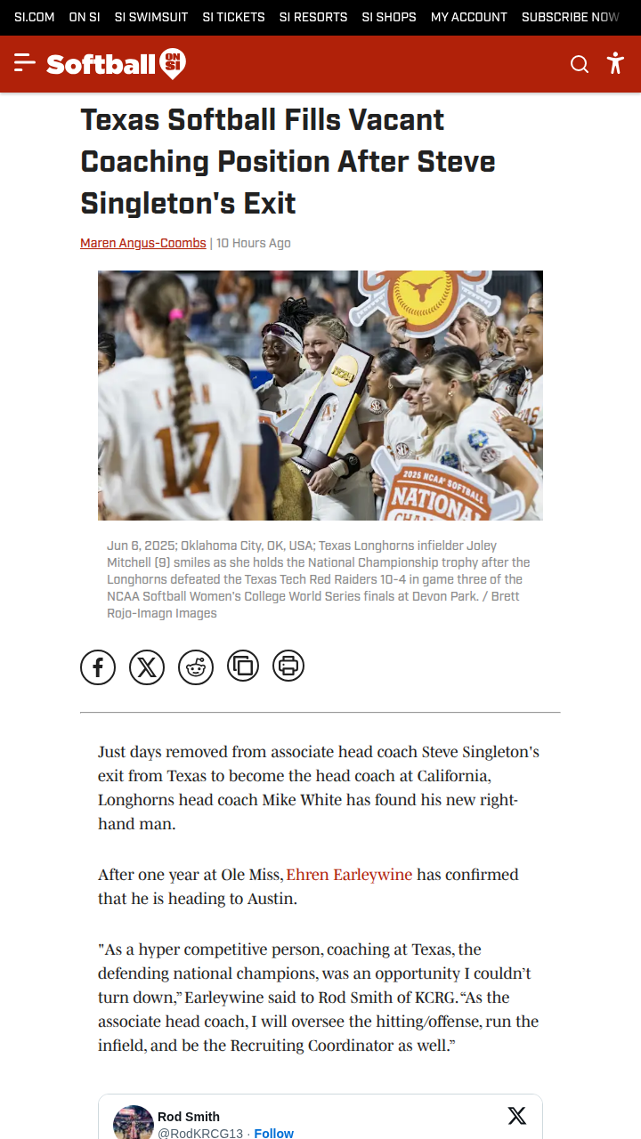 Texas Softball’s new coaching era begins