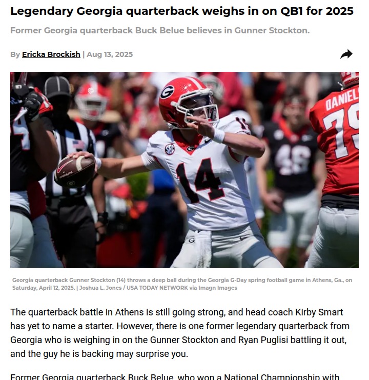 Georgia QB battle heats up: Stockton or Puglisi?