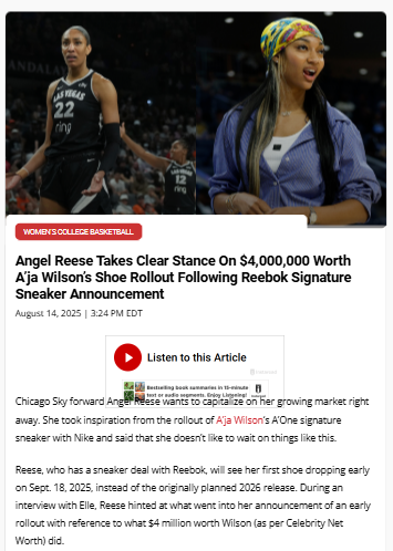 Angel Reese’s Sneaker Drop Just Got Juicy