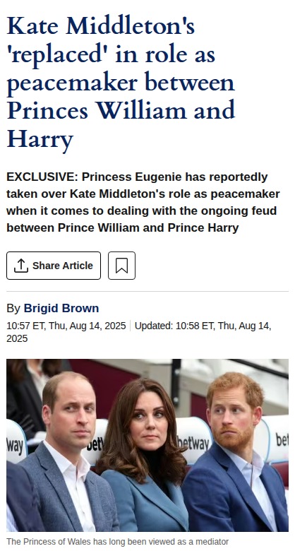 Kate's Out, Eugenie In? Royal Peacemaker Twist 👑
