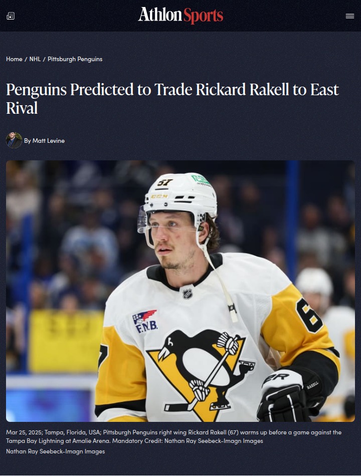 Penguins-Hurricanes: Rakell Trade Rumors Heat Up