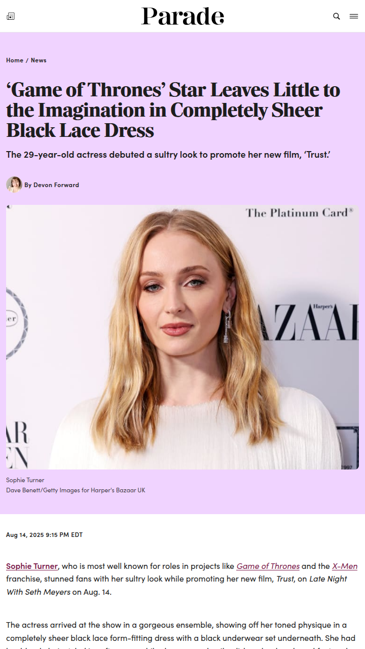 Sophie Turner’s Sheer Dress Sparks Debate 👀