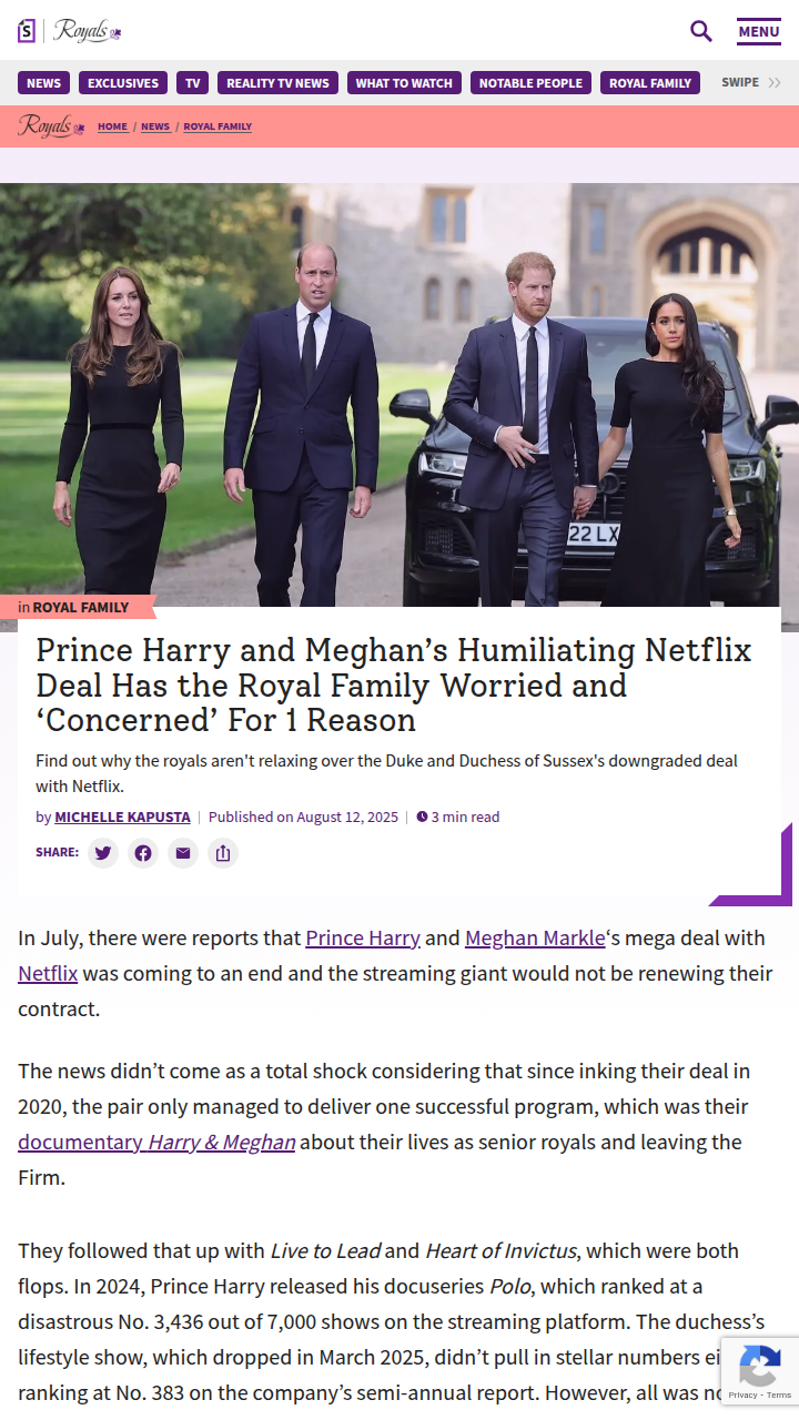 Royal Family Fears More Netflix Bombshells 👑