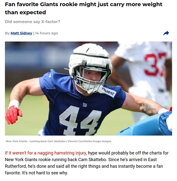 Cam Skattebo could be the Giants’ game-changer