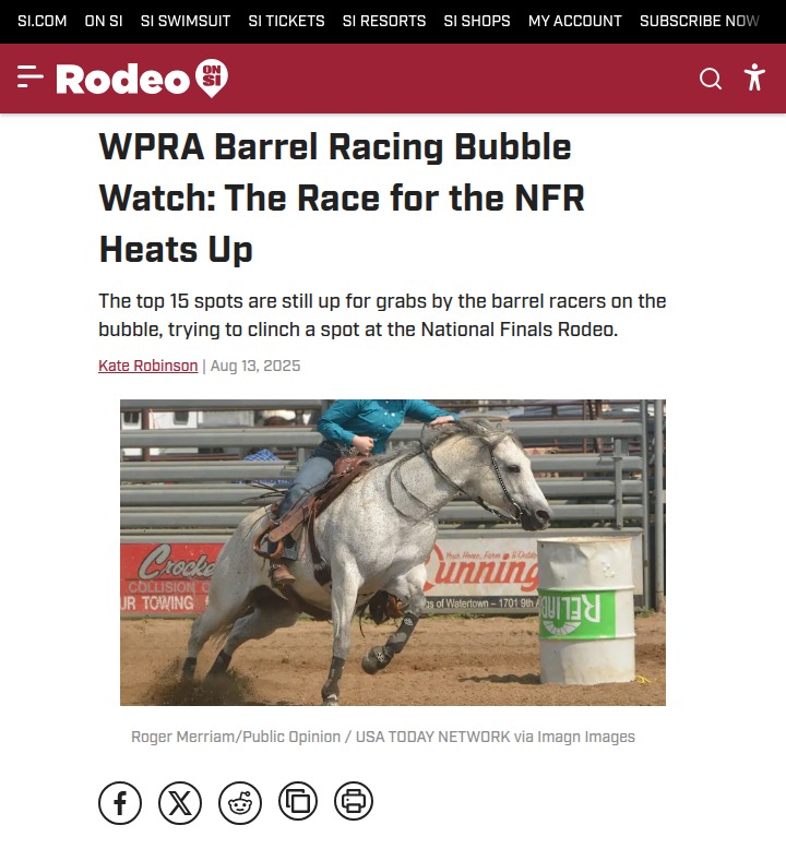 NFR Barrel Racing Bubble: Who’s In, Who’s Out?