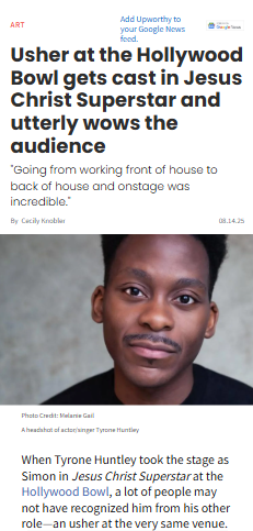 Hollywood Bowl usher stuns as musical star