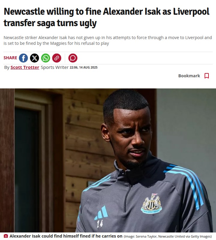 Isak's Magpies Standoff: Liverpool Move Looms?