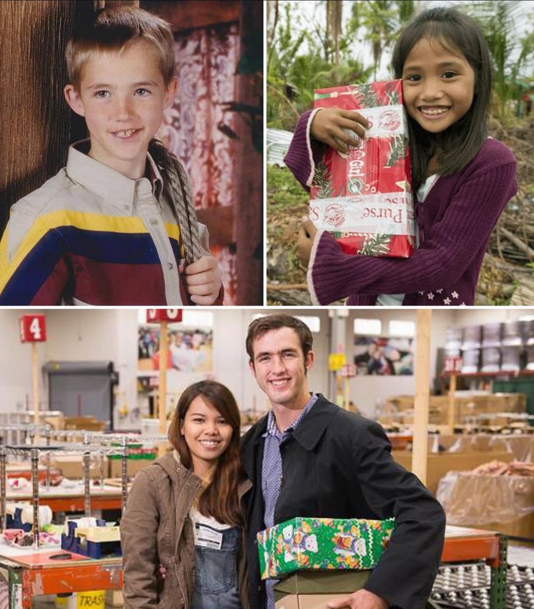This boy packed a Christmas gift for a filipino girl. 14 years later, they found each other on Facebook and got married