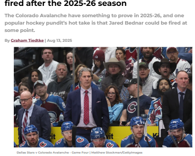 Avalanche fans buzzing over Bednar’s future