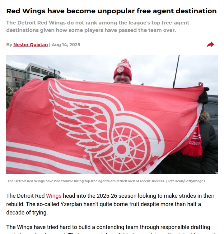 Why Can't the Wings Land Big Names?