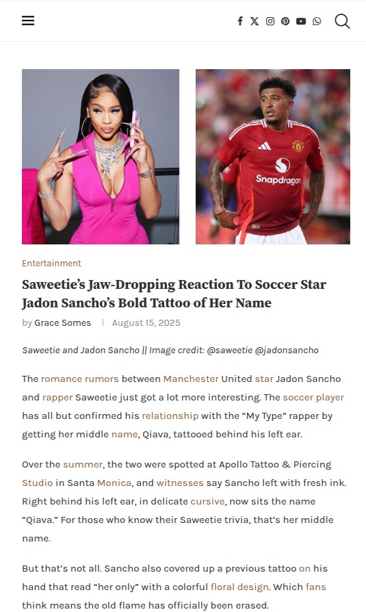 Sancho’s Bold Ink for Saweetie Sparks Buzz