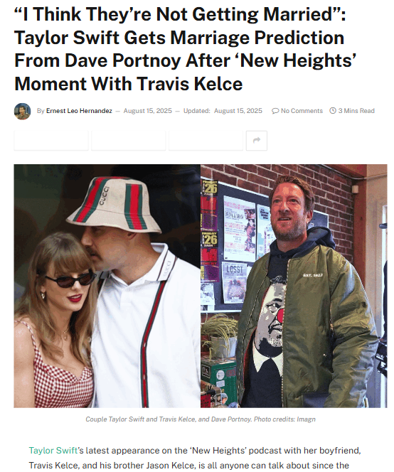 Taylor Swift & Travis Kelce Marriage Buzz!