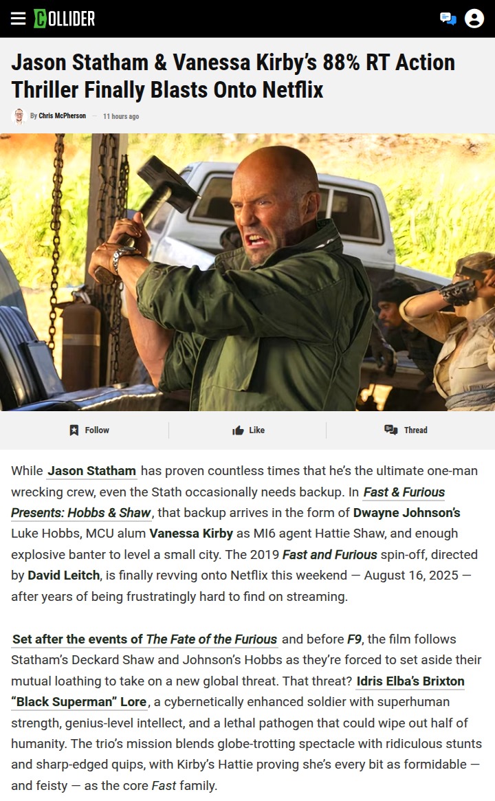 Hobbs & Shaw Sequel Drama? 🚗