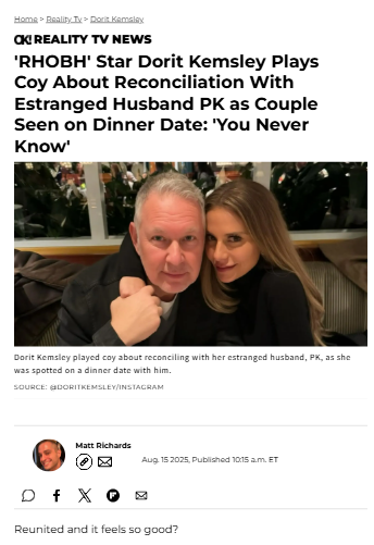 Dorit & PK Spotted Together—Reunion?
