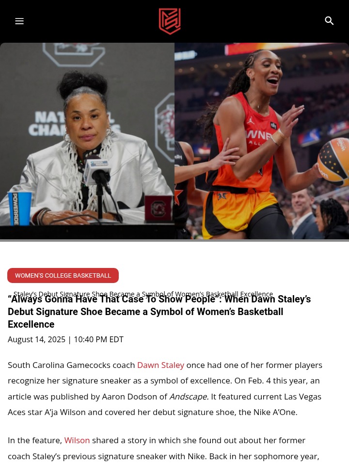 A’ja Wilson & Staley: Signature Shoe Legacy