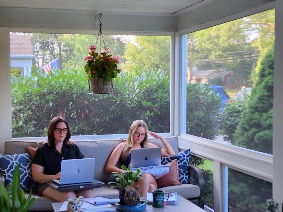 Porch Office Summer: Mother-Daughter Edition